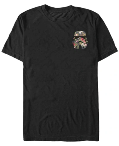Fifth Sun Star Wars Men's Storm Trooper Floral Pocket Short Sleeve T-shirt In Black