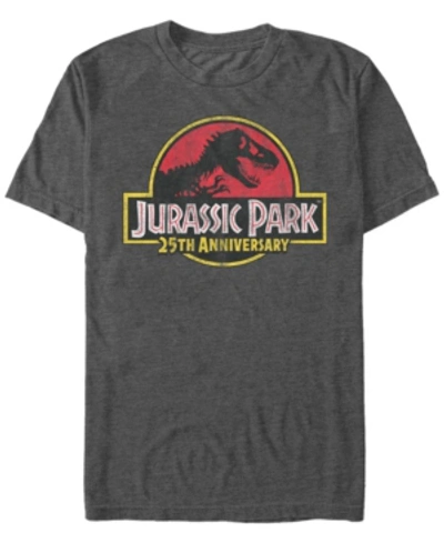 Fifth Sun Jurassic Park Men's 25th Anniversary Logo Short Sleeve T-shirt In Charcoal H