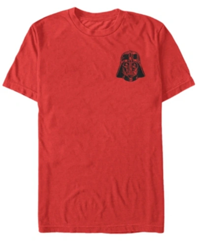 Fifth Sun Star Wars Men's Vader Detailed Pocket Helmet Short Sleeve T-shirt In Red