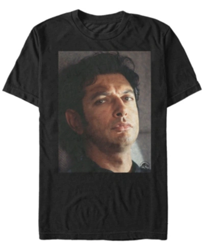 Fifth Sun Jurassic Park Men's Jeff Goldblum Stare Short Sleeve T-shirt In Black