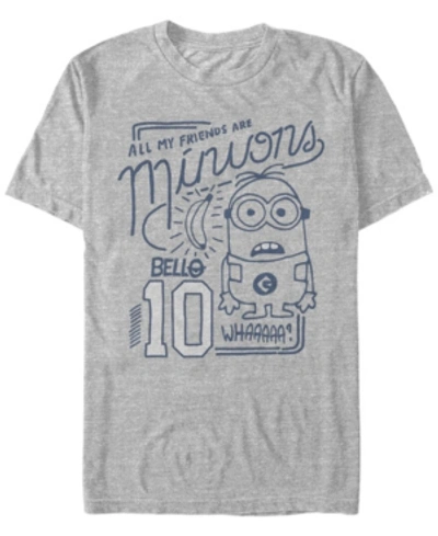 Fifth Sun Minions Men's Bob All My Friends Are Short Sleeve T-shirt In Athletic H