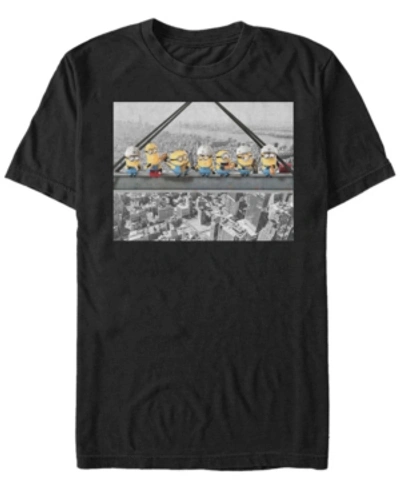 Fifth Sun Minions Men's But First Lunch Short Sleeve T-shirt In Black