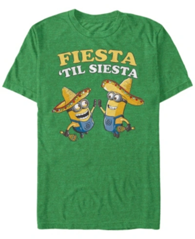 Fifth Sun Minions Men's Fiesta Til Siesta Short Sleeve T-shirt In Kelly Heat