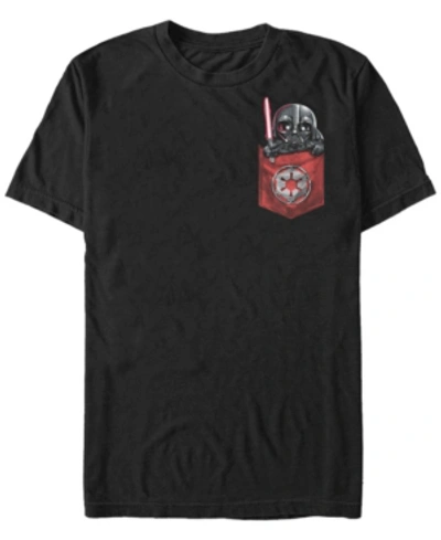 Fifth Sun Star Wars Men's Darth Vader Cutie Pocket Short Sleeve T-shirt In Black