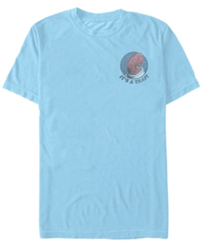 Fifth Sun Star Wars Men's Admiral Ackbar Pocket Short Sleeve T-shirt In Light Blue