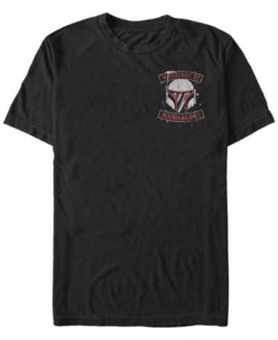 Fifth Sun Star Wars Men's Boba Mandalore Warrior Left Chest Short Sleeve T-shirt In Black