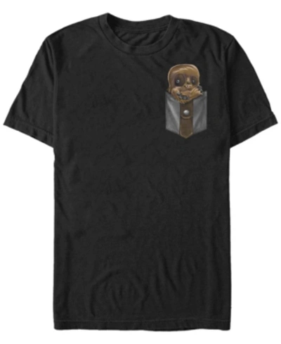 Fifth Sun Star Wars Men's Chewie Cutie Pocket Short Sleeve T-shirt In Black
