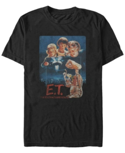 Fifth Sun E.t. The Extra-terrestrial Men's Distressed Vintage-like Photograph Short Sleeve T-shirt In Black