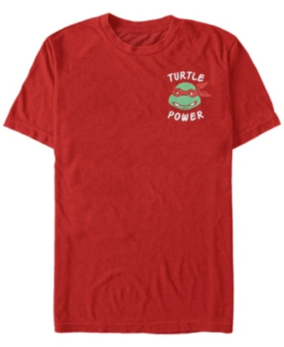 Fifth Sun Teenage Mutant Ninja Turtles Men's Raphael Turtle Power Short Sleeve T-shirt In Red