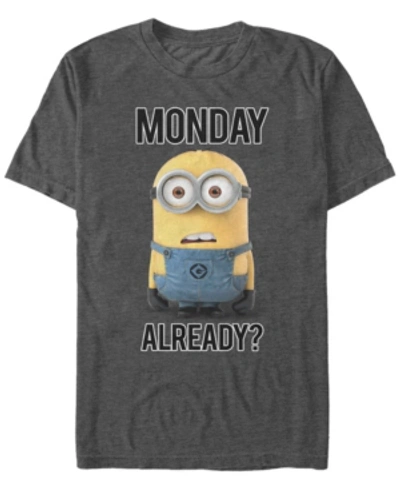 Fifth Sun Minions Men's Bob Monday Already Short Sleeve T-shirt In Charcoal H