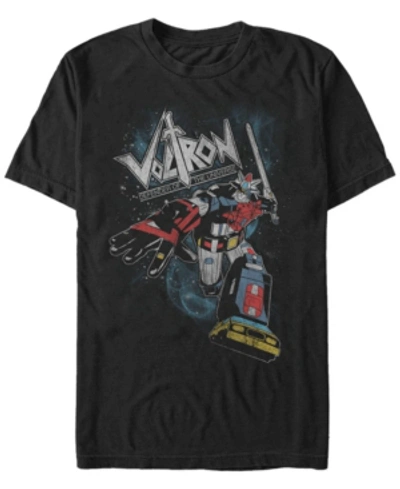 Fifth Sun Voltron Defender Of The Universe Men's Poster Short Sleeve T-shirt In Black