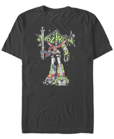 Fifth Sun Voltron Defender Of The Universe Men's Poster Short Sleeve T-shirt In Black