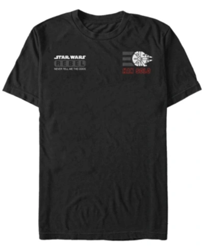 Fifth Sun Star Wars Men's Han Solo Rebel Pocket Logos Short Sleeve T-shirt In Black