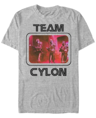 Fifth Sun Battlestar Galactica Men's Retro Team Cylon Poster Short Sleeve T-shirt In Athletic H