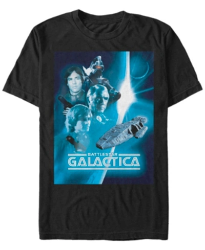 Fifth Sun Battlestar Galactica Men's Retro Poster Short Sleeve T-shirt In Black