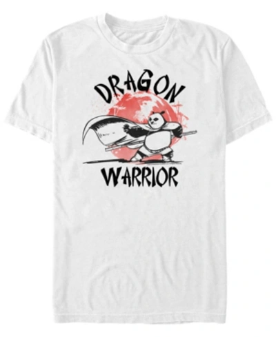 Fifth Sun Kung Fu Panda Men's Po The Dragon Warrior Short Sleeve T-shirt In White