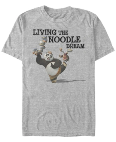Fifth Sun Kung Fu Panda Men's Po Living The Noodle Dream Short Sleeve T-shirt In Athletic H