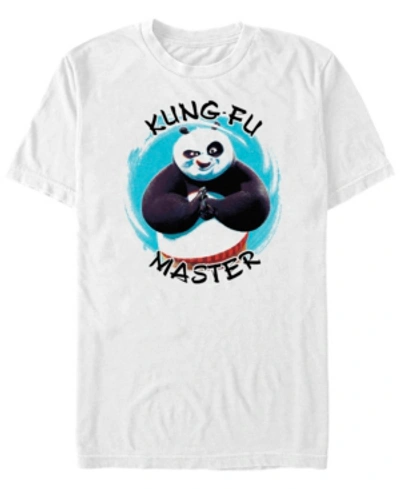 Fifth Sun Kung Fu Panda Men's Po Kung Fu Master Portrait Short Sleeve T-shirt In White