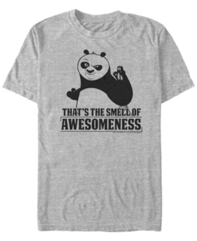 Fifth Sun Kung Fu Panda Men's Po The Smell Of Awesomeness Short Sleeve T-shirt In Athletic H
