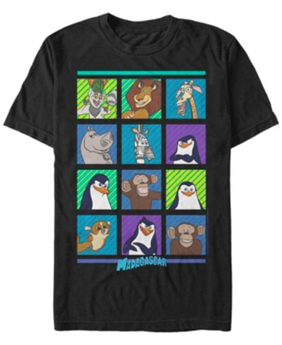Fifth Sun Madagascar Men's Character Box Up Short Sleeve T-shirt In Black