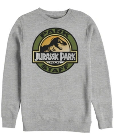 Fifth Sun Jurassic Park Men's Staff Retro Logo Crewneck Fleece In Athletic H