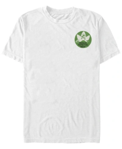 Fifth Sun Jurassic World Fallen Kingdom Men's Dinosaur Protection Group Badge Short Sleeve T-shirt In White