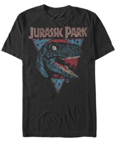 Fifth Sun Jurassic Park Men's Retro Raptor Short Sleeve T-shirt In Black
