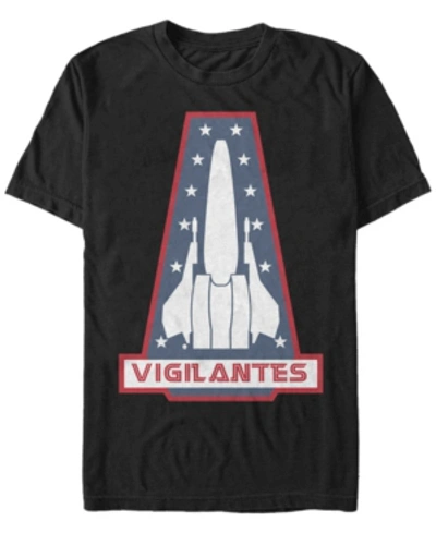 Fifth Sun Battlestar Galactica Men's Vigilantes Logo Short Sleeve T-shirt In Black