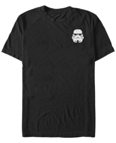 Fifth Sun Star Wars Men's Storm Trooper Helmet Left Chest Short Sleeve T-shirt In Black