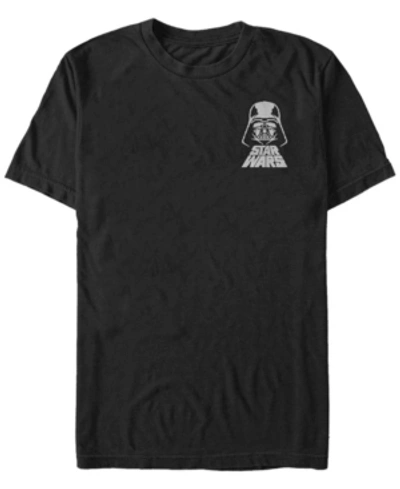 Fifth Sun Star Wars Men's Darth Vader Helmet Left Chest Logo Short Sleeve T-shirt In Black