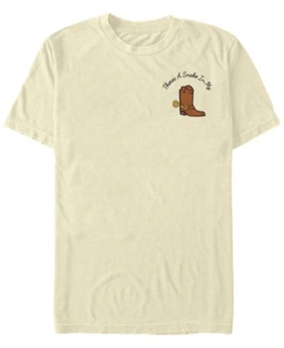 Fifth Sun Men's My Boot Short Sleeve Crew T-shirt In Natural