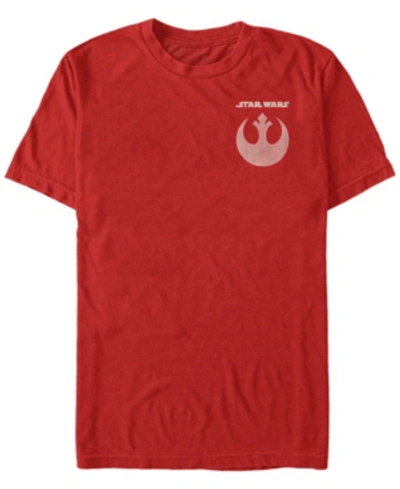 Fifth Sun Star Wars Men's Rebel Straight Logo And Icon Short Sleeve T-shirt In Red