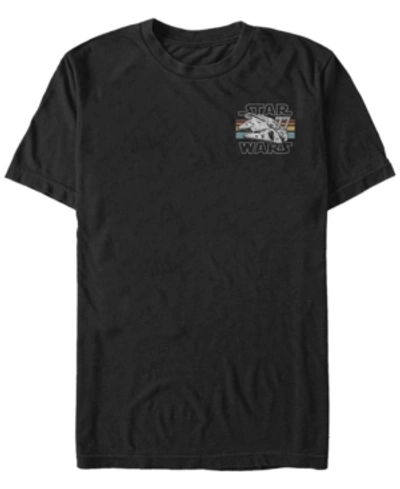 Fifth Sun Star Wars Men's Millennium Falcon Pocket Logo Short Sleeve T-shirt In Black