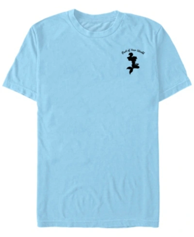 Fifth Sun Men's Mermaid World Short Sleeve Crew T-shirt In Light Blue