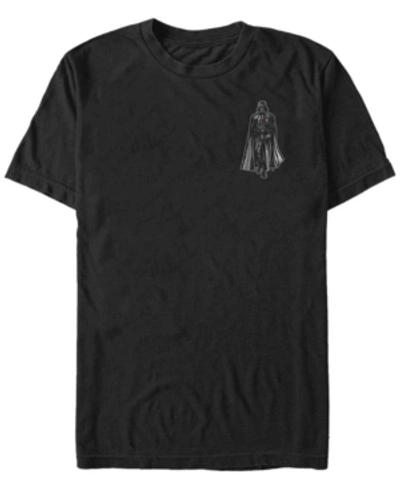 Fifth Sun Star Wars Men's Darth Vader Left Chest Short Sleeve T-shirt In Black