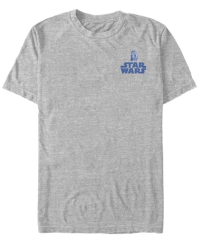 Fifth Sun Star Wars Men's R2-d2 Left Chest Logo Short Sleeve T-shirt In Athletic H
