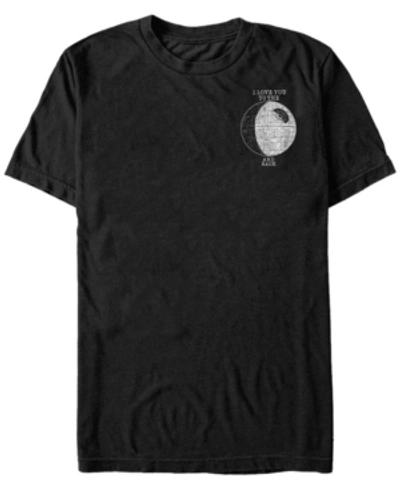 Fifth Sun Star Wars Men's Love You To Deathstar Short Sleeve T-shirt In Black