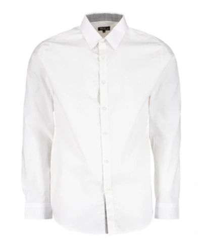 Galaxy By Harvic Mens Long Sleeve Solid Slim Fit Dress Shirts In White