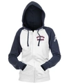 5TH & OCEAN ATLANTA BRAVES WOMEN'S ZIP-UP CONTRAST HOODIE