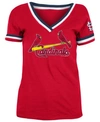 5TH & OCEAN ST. LOUIS CARDINALS WOMEN'S CONTRAST BINDING T-SHIRT