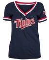 5TH & OCEAN MINNESOTA TWINS WOMEN'S CONTRAST BINDING T-SHIRT