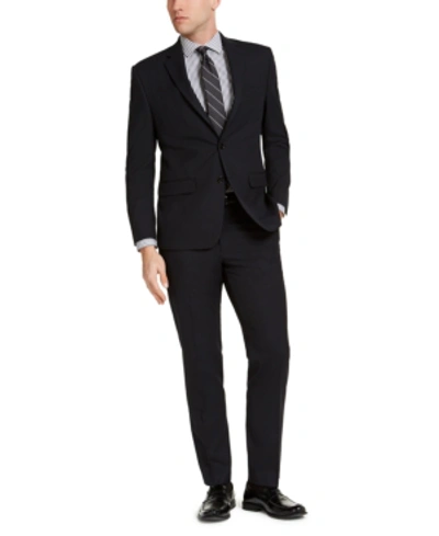 Geoffrey Beene Men's Classic-fit Suits In Black Micro Check