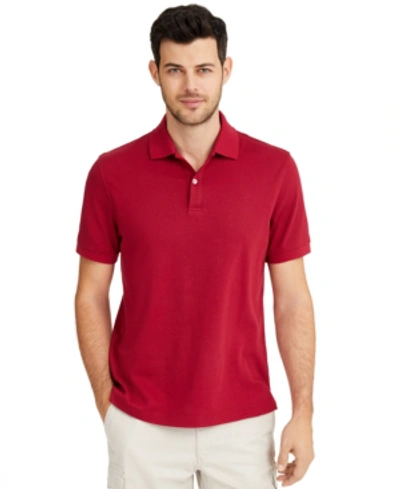 Club Room Men's Soft Touch Interlock Polo, Created For Macy's In Clay Red