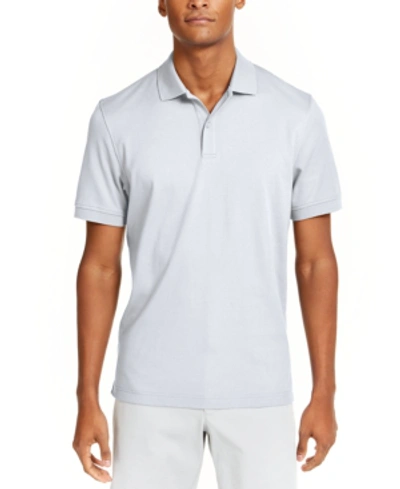 Club Room Men's Soft Touch Interlock Polo, Created For Macy's In Bright White