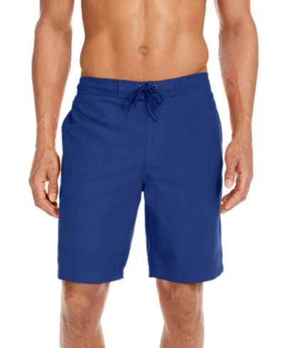 Club Room Men's Solid Quick-dry 9" E-board Shorts, Created For Macy's In New Cerulean