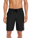 Club Room Men's Solid Quick-dry 9" E-board Shorts, Created For Macy's In Deep Black