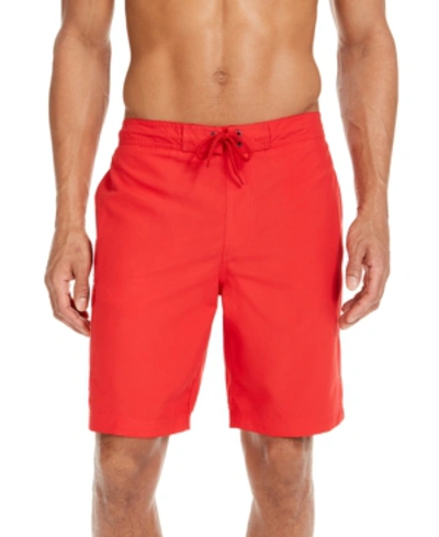 Club Room Men's Solid Quick-dry 9" E-board Shorts, Created For Macy's In Fire