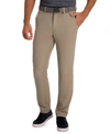Haggar Men's Cool 18 Pro Slim-fit 4-way Stretch Moisture-wicking Non-iron Dress Pants In Beige