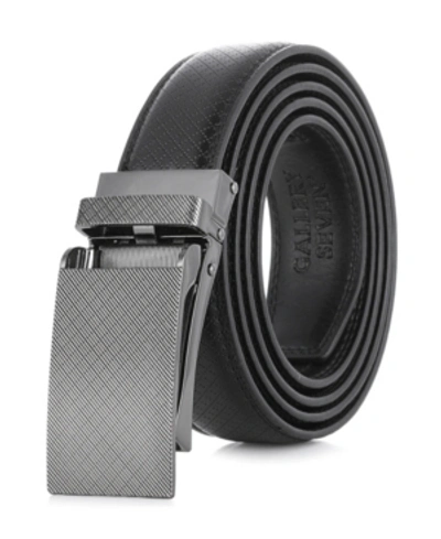 Gallery Seven Men's Adjustable Leather Ratchet Belt In Black
