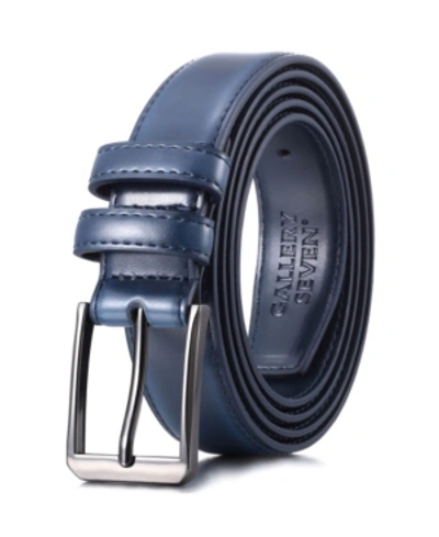 Gallery Seven Men's Genuine Leather Dress Belt In Navy